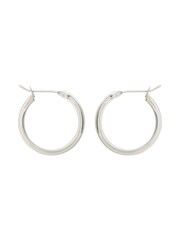 Oliver Bonas Silver Plated Brass Elm Simple Round Hoop Earrings - Image 1 of 1