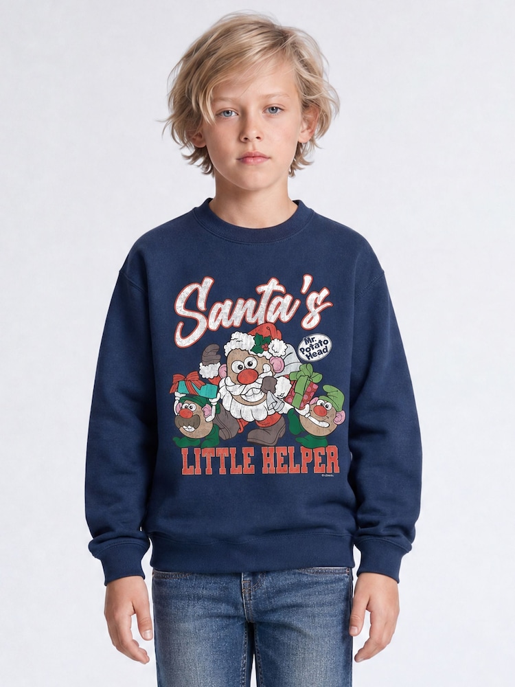 Rags & Rascals Mr Potato Head Santa's Helper Christmas Sweatshirt - صورة 1 من 4