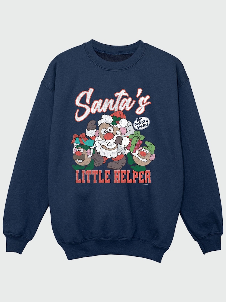 Rags & Rascals Mr Potato Head Santa's Helper Christmas Sweatshirt - صورة 2 من 4