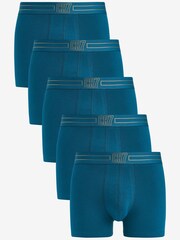 CR7 Blue Mens Cotton Trunks 5 Pack - Image 1 of 2