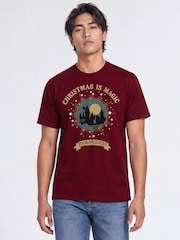 Brands In Red Harry Potter Festive Magic Christmas T-Shirt - Image 1 of 3