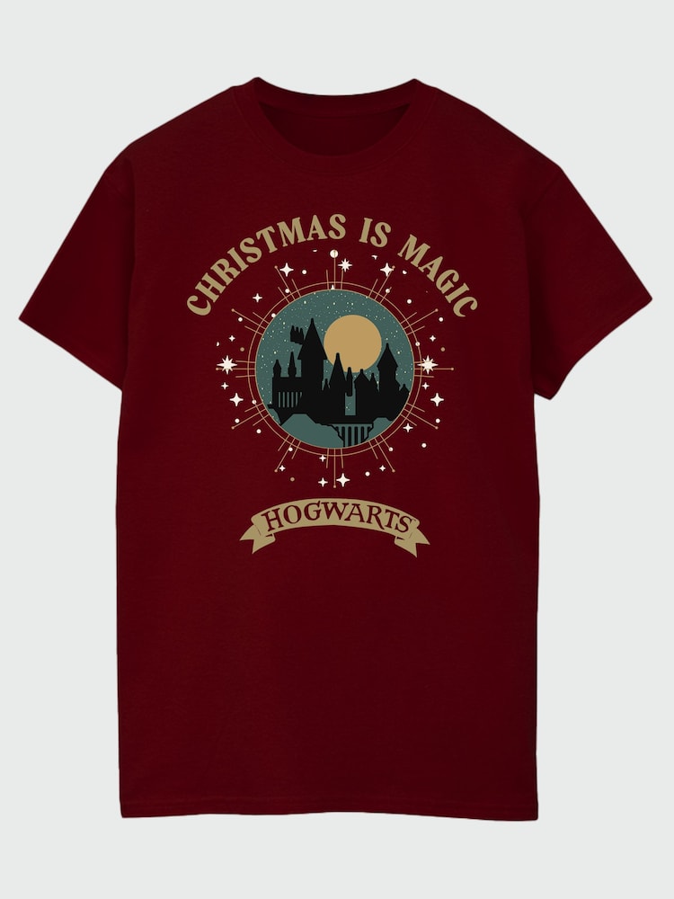 Brands In Red Harry Potter Festive Magic Christmas T-Shirt - Image 2 of 3