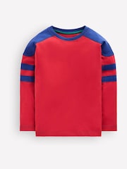 Boden Red Colour Block T-Shirt - Image 1 of 3