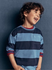 Boden Blue Long Sleeve Garment Dye T-Shirt - Image 2 of 6