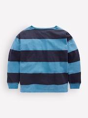 Boden Blue Long Sleeve Garment Dye T-Shirt - Image 5 of 6
