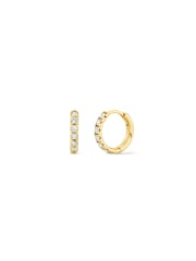 Dinny Hall Gold Mini Lab-Grown Diamond Huggie Hoops - Image 1 of 3