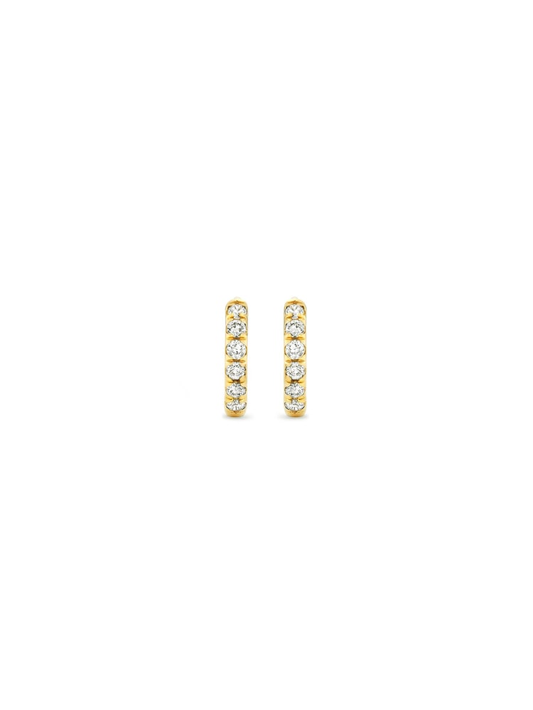 Dinny Hall Gold Mini Lab-Grown Diamond Huggie Hoops - Image 2 of 3 Dinny Hall Gold Mini Lab-Grown Diamond Huggie Hoops - Image 2 of 3