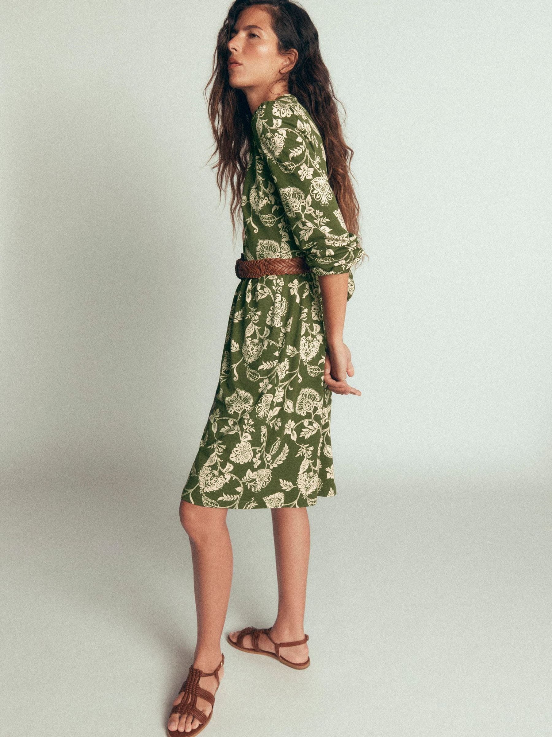 Boden Women's Green Naomi Long Sleeve Dress