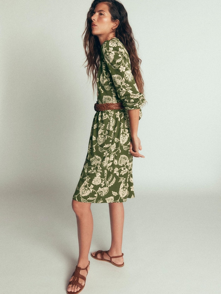 Boden Green Naomi Long Sleeve Dress - Image 1 of 6 Boden Green Naomi Long Sleeve Dress - Image 1 of 6