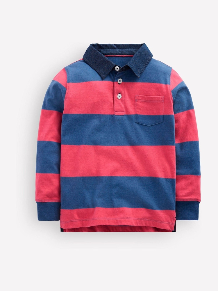 Boden Red Long Sleeve Smart Polo Shirt - Image 2 of 4