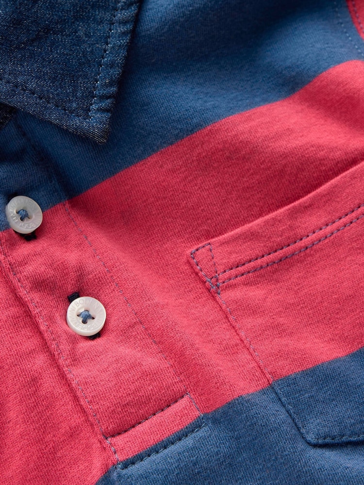 Boden Red Long Sleeve Smart Polo Shirt - Image 4 of 4
