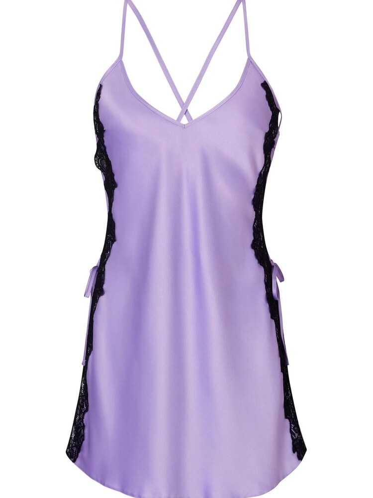 Ann Summers Lilac Purple Rosalie Satin Chemise Slip Nightie - Image 4 of 4