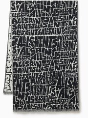 AllSaints Natural Linx Graphic Scarf - Image 2 of 4