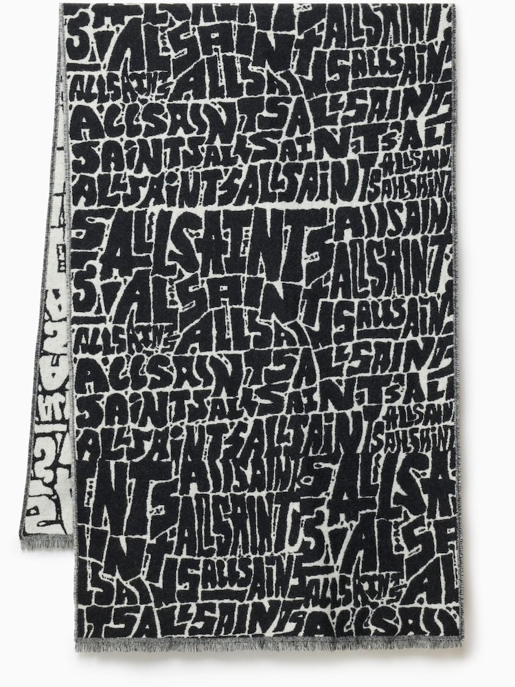 AllSaints Natural Linx Graphic Scarf - Image 2 of 4