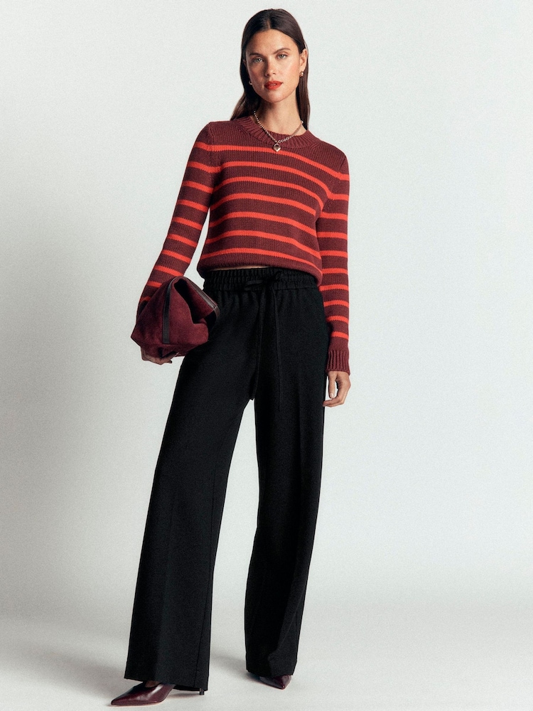 Boden Black Greenwich Tie Ponte Trousers - Image 1 of 6 Boden Black Greenwich Tie Ponte Trousers - Image 1 of 6