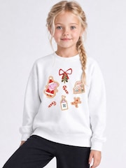 Rags & Rascals White Peppa Pig Ginger Biscuits Christmas Sweatshirt - Image 1 of 4