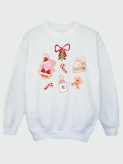 Rags & Rascals White Peppa Pig Ginger Biscuits Christmas Sweatshirt - Image 2 of 4