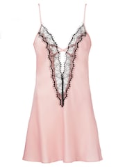 Ann Summers Pale Pink Cherryann Satin Chemise Slip Nightie - Image 5 of 5