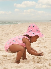 JoJo Maman Bébé Toucan Girls' Floppy Sun Hat - Image 2 of 3