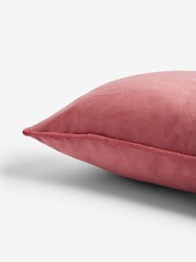 Coral Pink 43 x 43cm Matte Velvet Cushion - Image 2 of 4