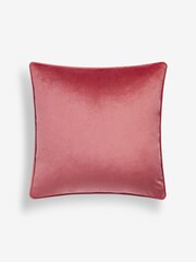 Coral Pink 43 x 43cm Matte Velvet Cushion - Image 3 of 4
