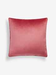 Coral Pink 43 x 43cm Matte Velvet Cushion - Image 4 of 4