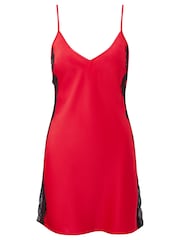 Ann Summers Red Rosalie Satin Chemise Slip Nightie - Image 5 of 5