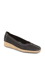 Pavers Blue Leather Espadrilles - Image 2 of 5