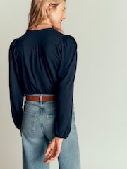 Boden Blue Ara Jersey Shirt - Image 3 of 5