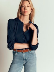 Boden Blue Ara Jersey Shirt - Image 4 of 5