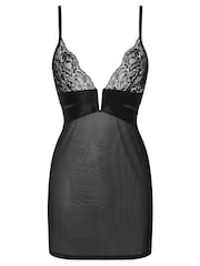 Ann Summers Black Gracious Lace & Mesh Chemise Nightie - Image 5 of 5