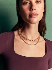 Boden Gold Tone Chain Layer Necklace - Image 1 of 3