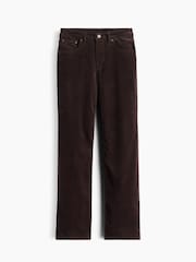 Gap Brown Corduroy Mid Rise Corduroy Relaxed Straight Trousers - Image 6 of 6