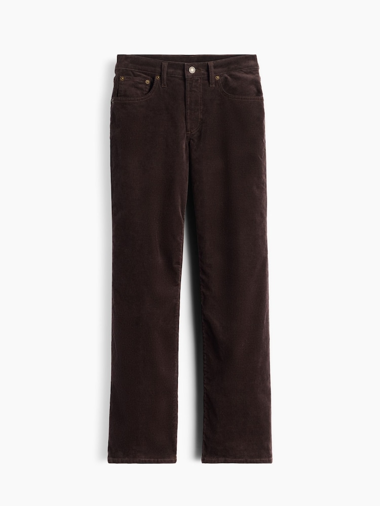 Gap Brown Corduroy Mid Rise Corduroy Relaxed Straight Trousers - Image 6 of 6 Gap Brown Corduroy Mid Rise Corduroy Relaxed Straight Trousers - Image 6 of 6