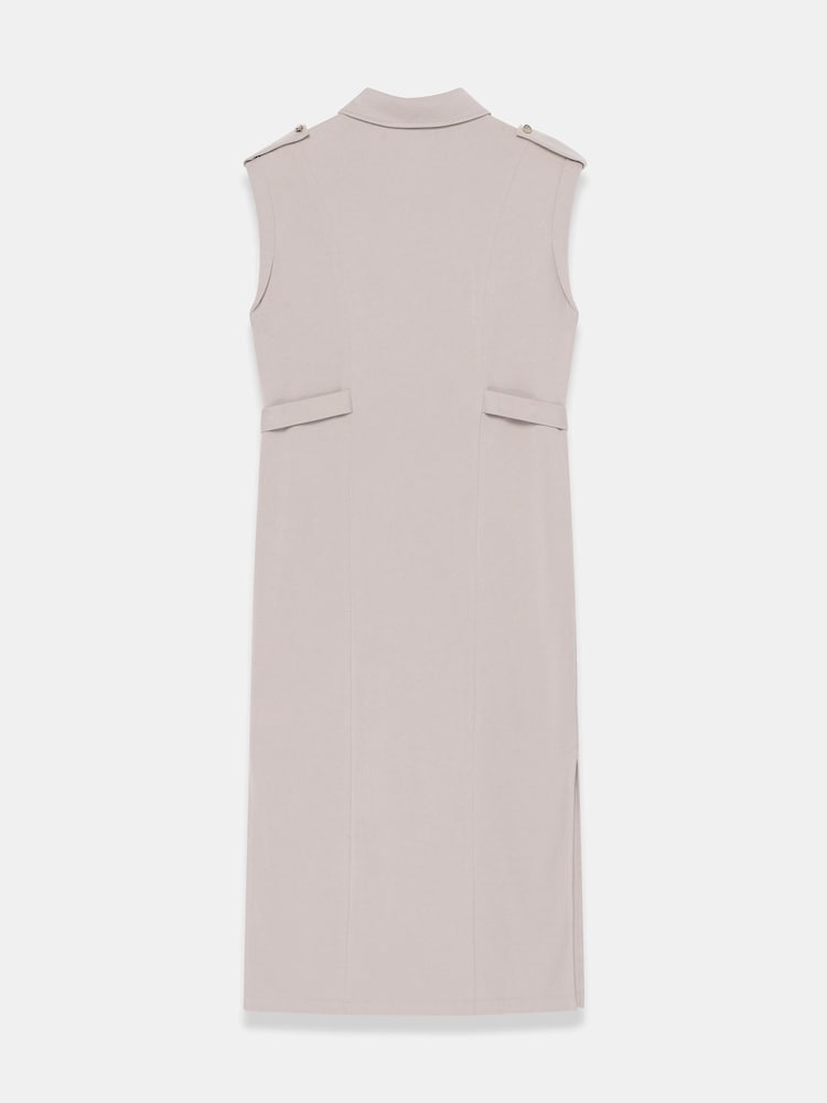 Mint Velvet Natural Utility Midi Dress - Image 8 of 8