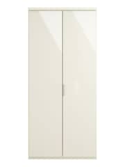 Wiemann Peyton White Glass Semi Fitted Double Wardrobe - Image 2 of 4