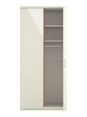 Wiemann Peyton White Glass Semi Fitted Double Wardrobe - Image 4 of 4