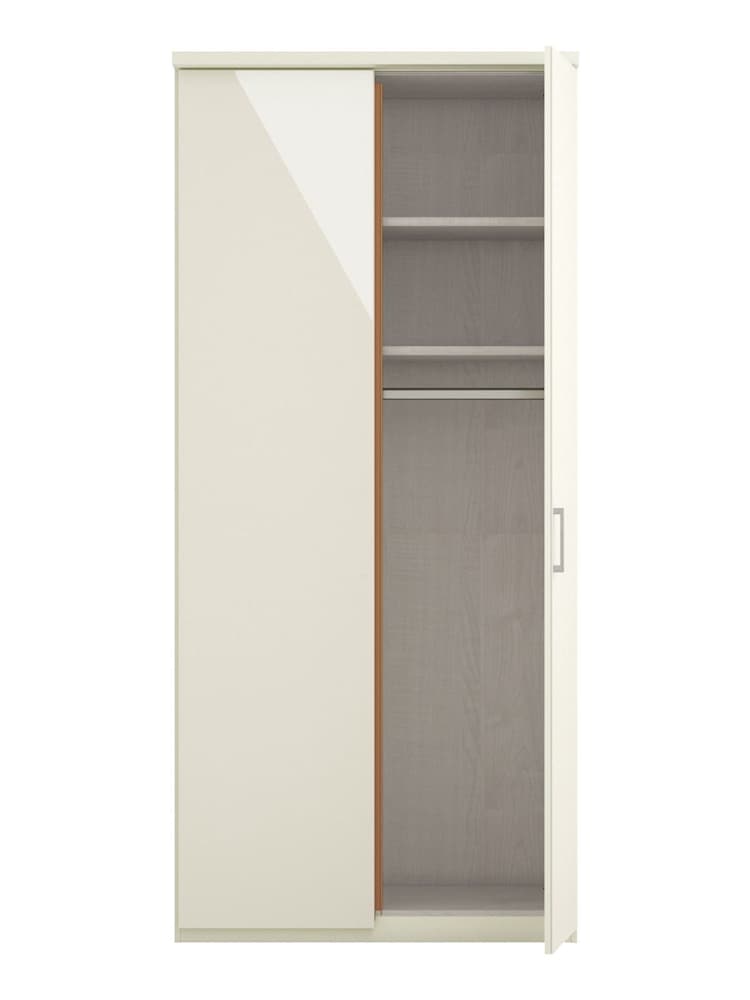 Wiemann Peyton White Glass Semi Fitted Double Wardrobe - Image 4 of 4