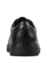 Clarks Black Standard Fit (F) Leather Loxham Derby Youth Shoes - Image 5 of 7