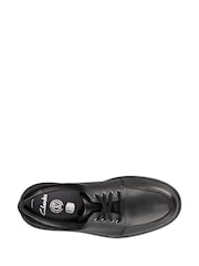 Clarks Black Standard Fit (F) Leather Loxham Derby Youth Shoes - Image 6 of 7