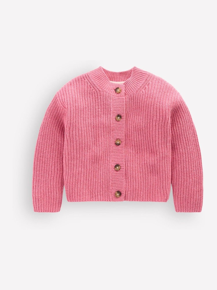 Boden Pink Chunky Everyday Cardigan - Image 1 of 3 Boden Pink Chunky Everyday Cardigan - Image 1 of 3