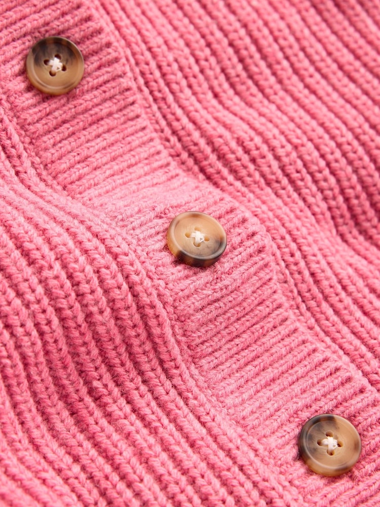 Boden Pink Chunky Everyday Cardigan - Image 3 of 3 Boden Pink Chunky Everyday Cardigan - Image 3 of 3