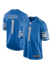 Nike Blue NFL Detroit Lions Home Game Jersey - Jeff Okudah - Image 1 of 3