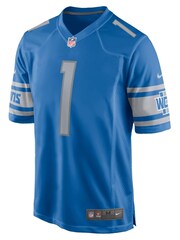 Nike Blue NFL Detroit Lions Home Game Jersey - Jeff Okudah - Image 2 of 3
