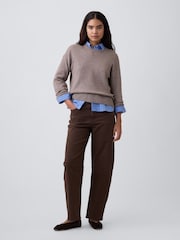 Gap Brown High Waisted Barrel Jeans - Image 5 of 6