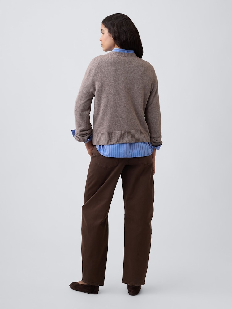 Gap Brown High Waisted Barrel Jeans - Image 6 of 6 Gap Brown High Waisted Barrel Jeans - Image 6 of 6