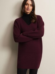 Phase Eight Red  Eliana Chunky Knitted Mini Dress - Image 1 of 6
