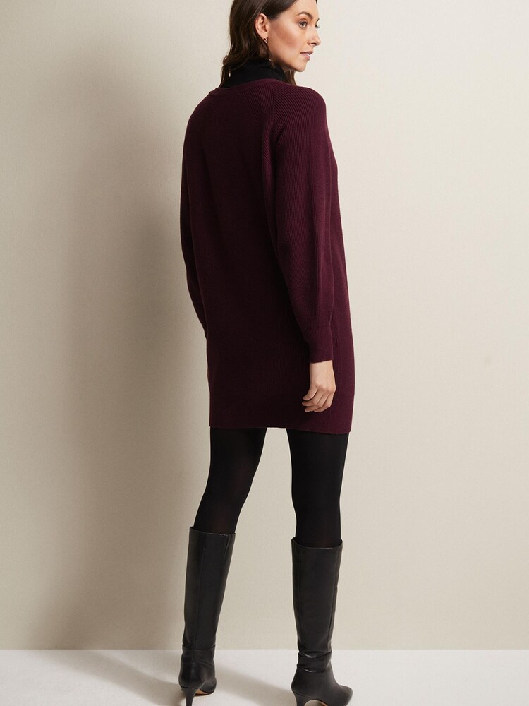 Phase Eight Red  Eliana Chunky Knitted Mini Dress - Image 2 of 6