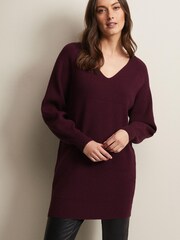 Phase Eight Red  Eliana Chunky Knitted Mini Dress - Image 4 of 6