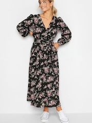 M&Co Black Flower Dress - Image 3 of 4